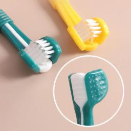 Escova de dentes três lados para cães e gatos, Escova de limpeza oral, Care Products Tool, Atacado - Image 4