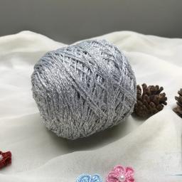 Fio De Glitter De Seda Pura, Fio Oco De Ouro e Prata, Saco Hyunya DIY, Urso, Fio De Tricô De Boneca De Crochet, Presente Tecido à Mão, Venda Nova, 50g - Image 6