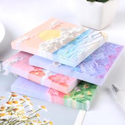 Pintura a óleo Notas pegajosas, Bonito Kawaii Floral Memo Pad, Post Notepad, Papelaria de arte estética, Checklist Planner Tabs, Novidade - Image 3