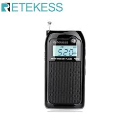 RETEKESS-Mini Rádio de Bolso com Display Retroiluminado para Idosos, Receptor MP3 Portátil, Estéreo Digital, Apoio Cartão TF, FM, AM, PR12 - Image 1