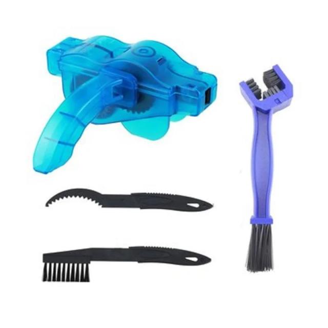 Kit de Ferramentas de Limpeza e Reparo para Bicicletas com Escovas e Limpador de Corrente