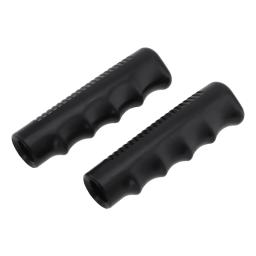 Alças de borracha antiderrapantes para substituição de carrinho de mão, tubos redondos, tampa preta do punho do PVC, peça industrial da ferramenta, 2pcs - Image 1