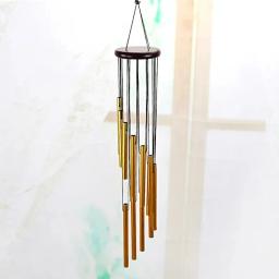 Carrilhão de vento musical, 12 tubos, sinos de vento, decoração, ouro/prata, para sala de estar, quarto, jantar, cafeteria, tubos de sinos de vento - Image 3