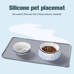 Silicone Pet Food Mat com lábios altos, antiaderente, impermeável, isolamento térmico, pet pad, alimentador de cachorro, tigela Placemat, bandeja, Pet Supplies - Image 3
