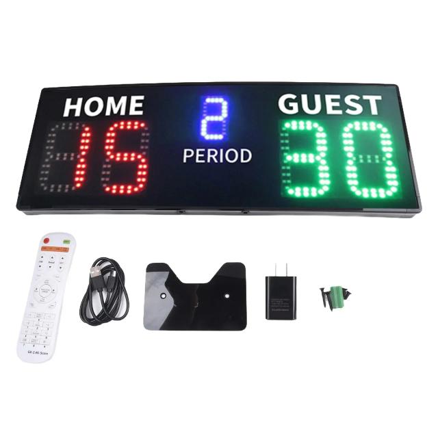 Placar Eletrônico Portátil com Controle Remoto para Jogos de Tênis, Basquete e Bilhar