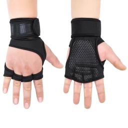 Luvas de treinamento de levantamento de peso para homens fitness sports building corpo apertos de ginástica ginásio mão palma pulso protetor luvas - Image 3