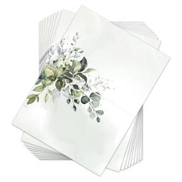Greenery Aquarela Place Cartões para Festa de Casamento, Table Place Setting Cards, Floral Place Card para Tabelas, Easy Folding, 10 PCs/Pack - Image 6