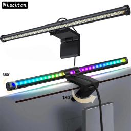 Barra de luz led para tela de computador, iluminação rgb, 44cm, suspensão, rgb, atmosfera, para estudo, trabalho, estudo, jogos - Image 1