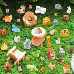 Mini Resina Figuras Animais, Miniatura Minúsculo, Pequenas Figuras Animais, Micro Jardim De Fadas, Acessórios de Paisagem, 36 Estilos, 36 Unidades - Image 4