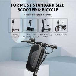 Bolsa de armazenamento para scooter elétrica, bolsa para guidão de bicicleta elétrica, bolsa de armazenamento com grande capacidade, à prova d'água, bolsa para guidão frontal - Image 4