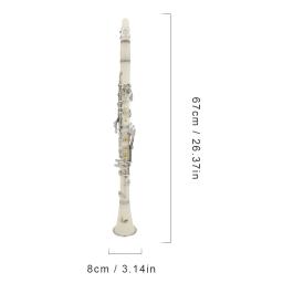 Bb Professional 17 teclas clarinete, luvas brancas, pano de limpeza com caixa, orquestra, instrumentos musicais, barris, palhetas - Image 6