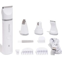 Mewoofun-Pet elétrico aparador de pêlos, 4 lâminas, grooming Clipper, unha moedor corte de cabelo recarregável profissional para cães e gatos, 4 em 1 - Image 1