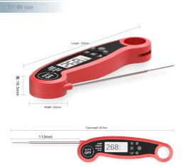 Sonda termômetro digital portátil dobrável para churrasco doméstico e assar carne de cozinha - Image 6