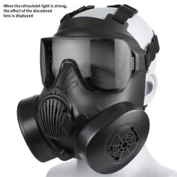 Zlangsports Máscara facial de airsoft tática de paintball com mudança de cor e ventiladores duplos Máscaras de proteção CS Cosplay - Image 6