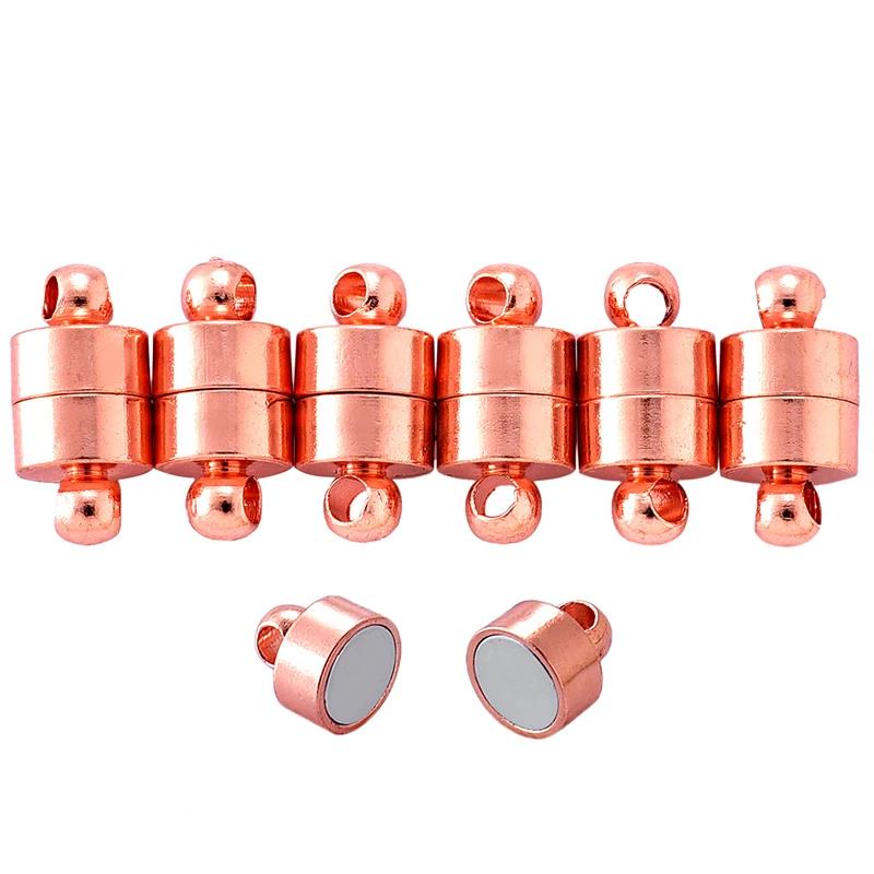 Fechos magnéticos fortes redondos para fazer jóias, final de ródio, pulseiras e conectores de colar, 12x6mm, 5 conjuntos - Image 1
