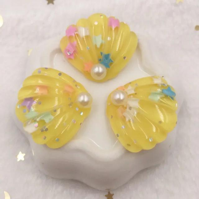 Pérolas de Glitter Colorido e Conchas Planas: Ornamentos Decorativos para Artesanato e Scrapbook DIY