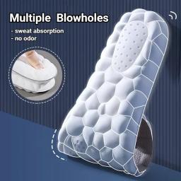 Palmilhas de sapatos de massagem 4d, palmilhas esportivas de látex super macio para pés, cesta de corrida, sola de sapato, suporte de arco, inserções ortopédicas unissex - Image 3