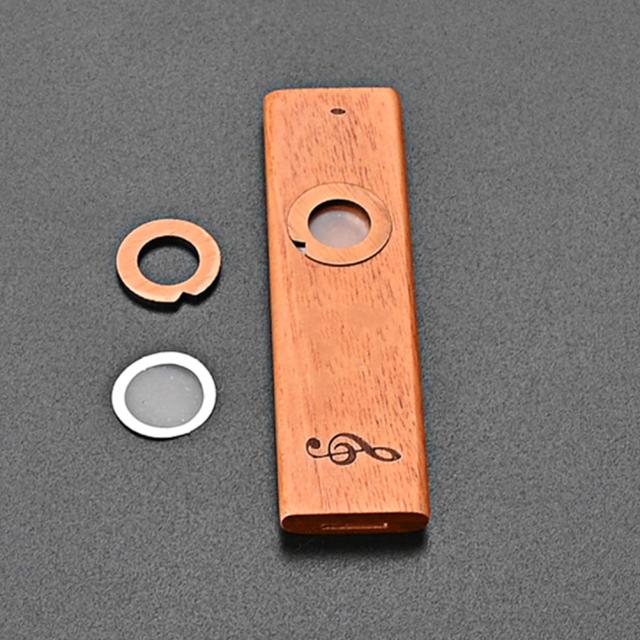 Kazoo de Madeira Portátil para Adultos e Iniciantes - Som Confiável para Guitarra e Ukulele