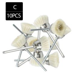 Roda de polimento dental de alta qualidade lã algodão escovas polidores para ferramentas rotativas dental 10 pçs polimento 2.35mm - Image 3