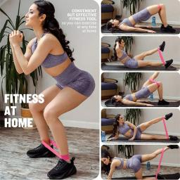 Ginásio com faixas elásticas equipamento de treinamento de fitness yoga resistência banda exercício busca musculação pilates esporte em casa esportes - Image 6