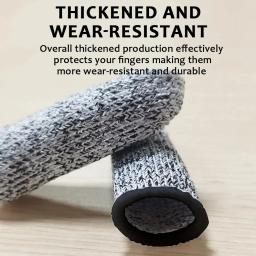 Flexível Anti Cut Fingertip Luvas, Finger Protector Sleeve, Tampa de Segurança de Alta Resistência, Ferramenta de Cozinha, Nível 5, 10Pcs - Image 4