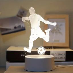 Led 3d tema de futebol candeeiro mesa usb plug quarto cabeceira criativo livro lâmpada entusiastas dos esportes presente decorativo luz da noite - Image 3