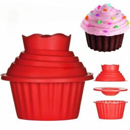 Big Top Cupcake Silicone Molde, molde gigante, resistente ao calor, Bakeware Moder, Bakeware, Bakeware, alta qualidade, 3pcs - Image 1