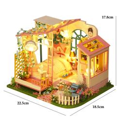 Kit De Casa De Boneca Em Miniatura De Madeira, Montagem De Casa Pequena, Modelo De Construção, 3D Puzzle Brinquedos, Decoração De Quarto De Casa - Image 6