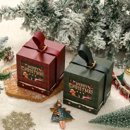 Caixa De Embalagem De Presente De Mão De Natal, Caixa De Maçãs De Véspera De Natal, Caixa De Sobremesa De Bolo De Mousse, Decoração - Image 6