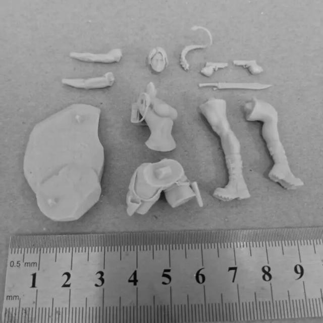Kit de Resina para Dioramas - Figura Desmontada da Luta Anna, Miniatura 1/24, 75mm, Sem Pintura e Ideal para DIY