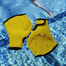 Luvas de natação webbed paddle durável leve anti deslizamento luvas de natação para aeróbica aquática mergulho fitness aquático rafting crianças - Image 6