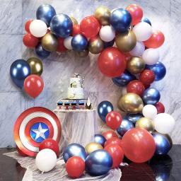 Balões Super Hero para Decorar Festa, Baptismo Rapaz, Dourado, Azul, Vermelho, Branco, Novo, Feliz Aniversário, 119 peças - Image 4