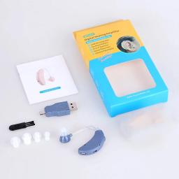 Recarregável BTE Ear Hearing Aids para idosos, aparelho auditivo barato, amplificador de som para surdez, novo, 2022 - Image 6