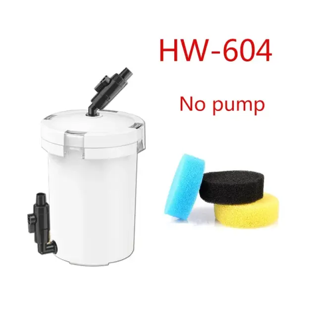 Filtro Silencioso Sunsun para Aquários - Balde Durável HW-604 e EW-604 com Suprimentos para Tanques de Peixes