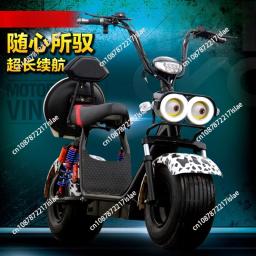 Novo veículo elétrico grande pneu largo scooter adulto de duas rodas veículo off-road bateria carro scooter motocicleta carro esportivo - Image 2
