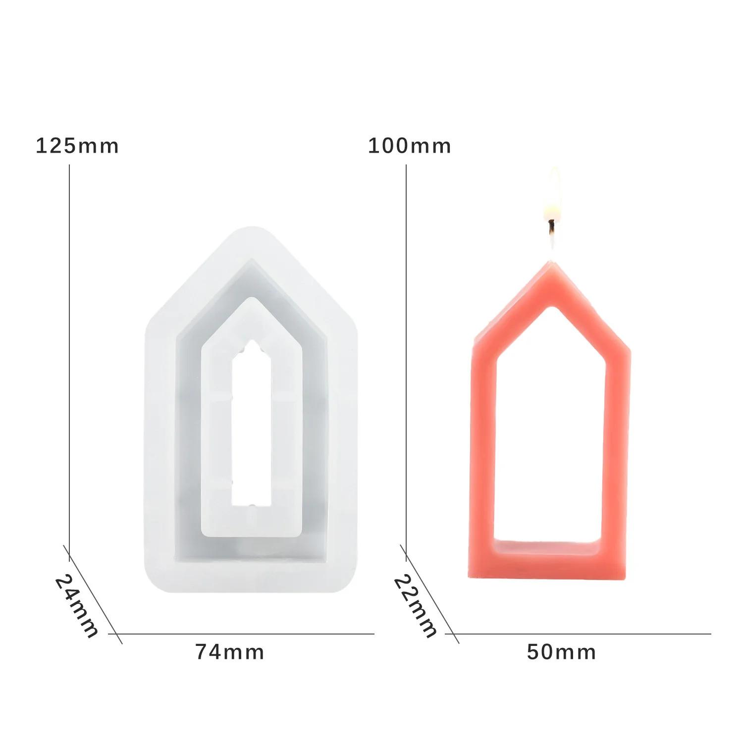 Casa Vela Silicone Mold Set, DIY Simulação Villa Art, Vela Fazendo Ferramenta, Resina Epóxi Plástico Moldes, Decoração de Natal Presente - Image 1