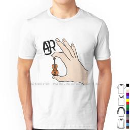 Ajr menor do mundo violino t camisa 100% algodão ajr mundos menor violino ok orquestra manga curta t topo - Image 1