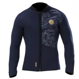 Terno de mergulho em neoprene para homens, jaquetas e calças, kitesurf, roupas subaquáticas, zíper frontal, 5mm - Image 4