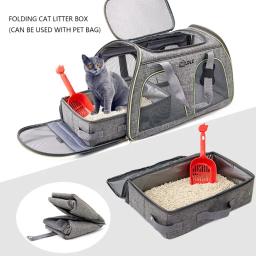 Caixa dobrável para gatos ao ar livre, bandeja impermeável do toalete, Pet Cat Bedpans, Pet Cat Sand Box para gatos, Pet Shop - Image 3