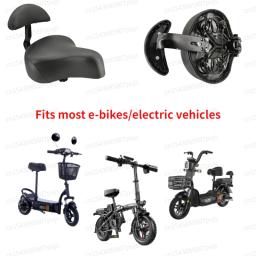Conforto universal triciclo e-bike assento de sela com suporte de encosto capa de couro do plutônio veículos elétricos assento de bicicleta acessórios - Image 3
