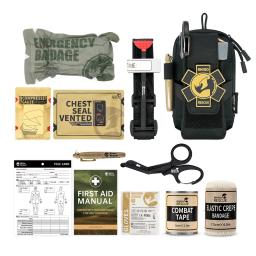 RHINO RESCUE EDC IFAK Survival Trauma Kit, Bolsa Tática Molle com Torniquetes de Metal, Bandagem, Selo Peito para Camping, Saco de Caminhadas - Image 2