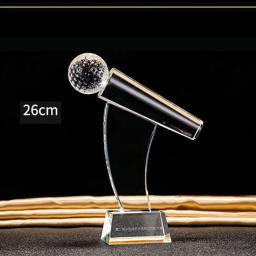 Troféu De Microfone De Resina Galvanizado, Cantor Anfitrião, Prêmio De Apresentação De Discurso, Troféu De Decoração De Casa, Personalizado, 1Pc - Image 6