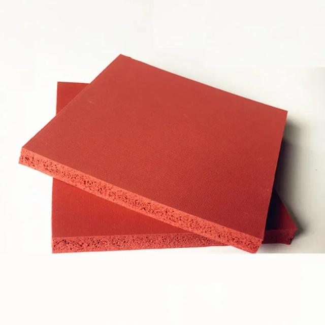 Placa de Isolamento Térmico em Silicone Vermelho 500x500x8mm - Cobertor de Espuma de Silicone de Alta Performance