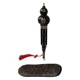 Hulusi-Flauta Chinesa com Bolsa De Armazenamento, Instrumento Musical Étnico Artesanal, Instrumento de Sopro, Bambu para Iniciantes e Estudantes, Presente - Image 4