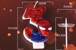 Maravilhas Spiderman Luz De Cera, Dígitos 0-9 Vela, Figuras De Ação Anime, Topper De Bolo, Aniversário, Decoração De Aniversário, Acessório De Festa - Image 6