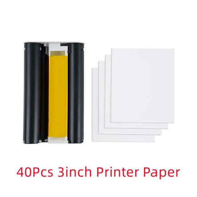 Xiaomi mijia mi 1s papel de impressora hd 40 pces 3 Polegada/80 pces 6 Polegada papel de impressão impressão sem tinta para xiaomi mijia impressora 1s