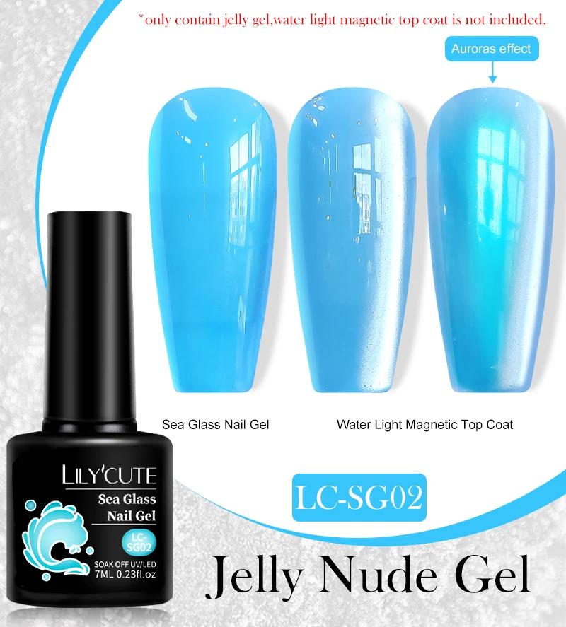 LILYCUTE-Semi Permanente Magnético UV Gel Esmalte, Água Luz, Top Coat Polish, Soak Off, Luar, Gato - Image 1