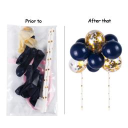 Látex Balão Decorações Do Bolo, Lantejoulas De Metal, Balões De Confete, Crianças Festa De Aniversário Decoração Do Bolo, Casamento, Decoração Do Chuveiro Do Bebê, 5 ", 10 Pcs - Image 5