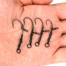 Hirisi 4 pçs ronnie rig carpa gancho de pesca combinação mar pesca bola flutuante tipo isca grupo pesca acessórios - Image 2