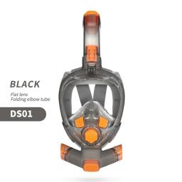 Máscara subaquática de mergulho subaquática, máscara de snorkel, laranja e cinza, homem e mulher, L e XL - Image 5